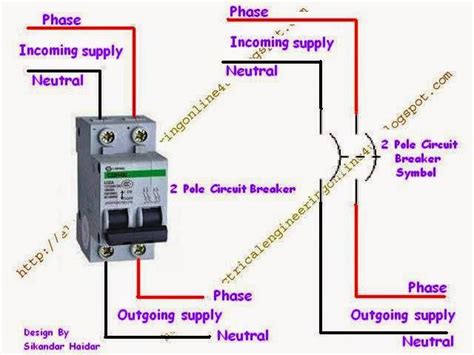 double pole breaker wiring diagram